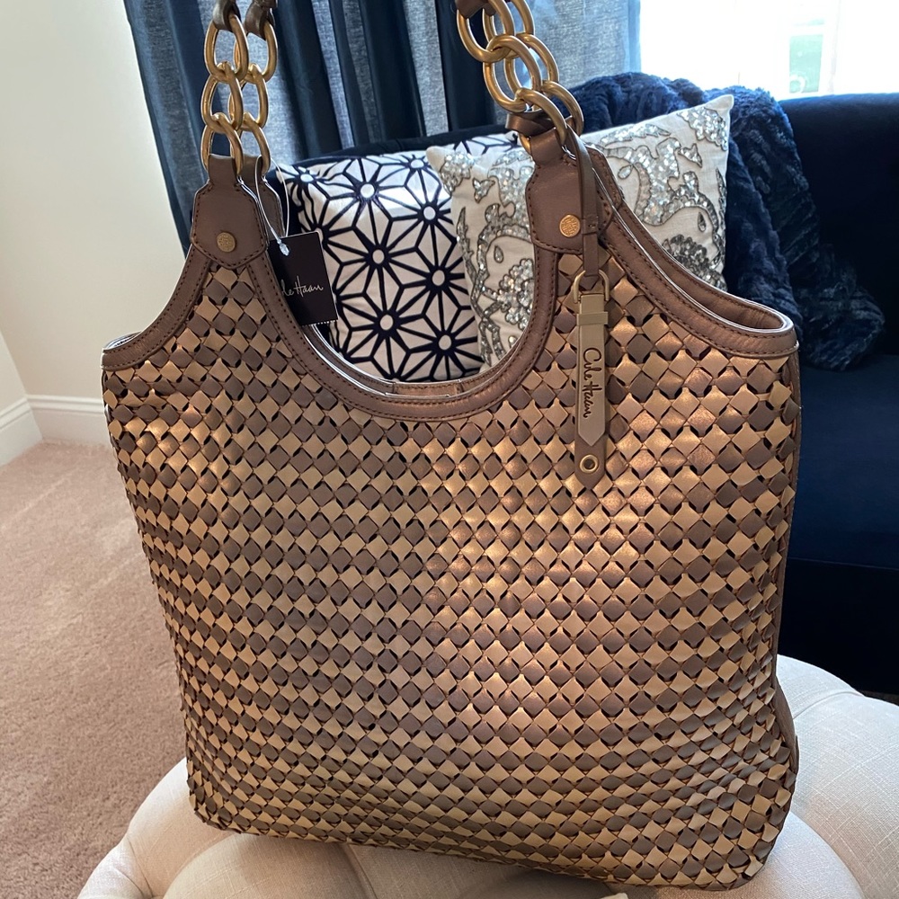 ✨Cole Haan✨FLASH SALE!!!✨NWT!✨Genevieve RARE! Weave Bag - Picture 3 of 15